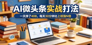 一天挣了408，AI微头条实战打法，每天30分钟比上班强N倍-21资源库