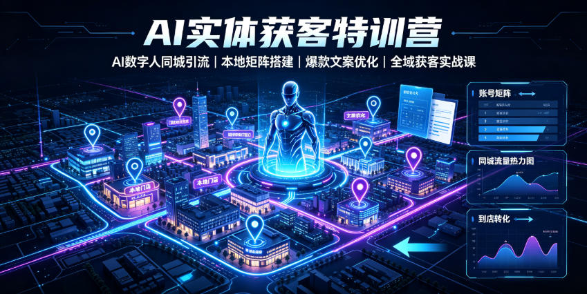 AI实体获客特训营｜AI数字人同城引流、本地矩阵搭建、爆款文案优化全域获客实战课-21资源库