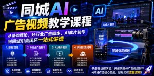 同城AI广告视频教学课程，从基础理论、分行业广告脚本、AI成片制作到同城引流闭环一站式讲透-21资源库