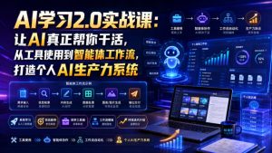 AI学习2.0实战课:让AI真正帮你干活,从工具使用到智能体工作流,打造个人AI生产力系统-21资源库