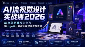 AI流视觉设计实战课2026:AI赋能品牌视觉创作,从Logo设计到商业视觉全流程落地-21资源库