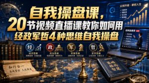 自我操盘课,20节视频直播课教你如何用经政军哲4种思维自我操盘-21资源库