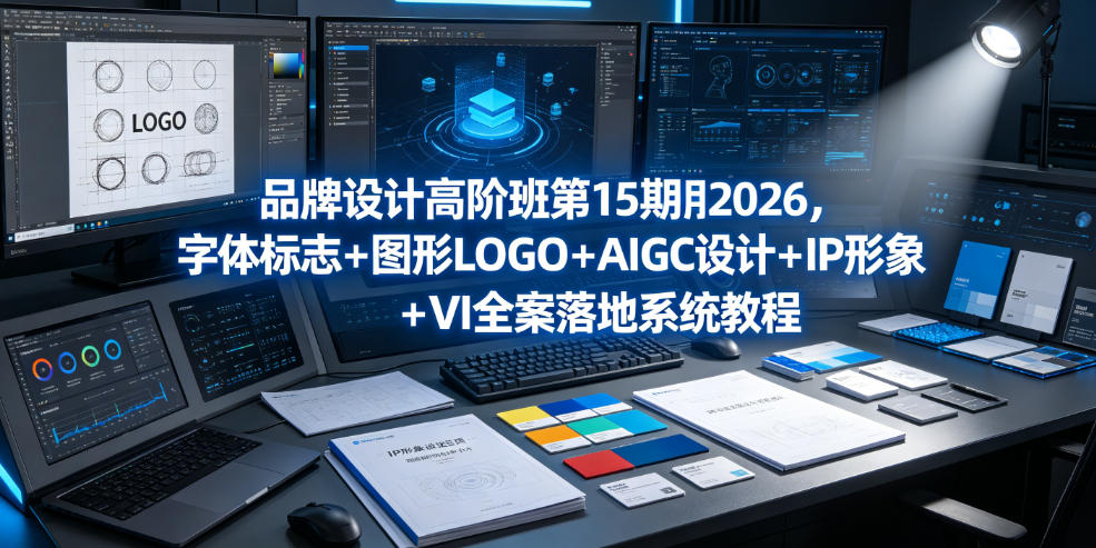 品牌设计高阶班第15期2026，字体标志＋图形LOGO＋AIGC设计＋IP形象＋VI全案落地系统教程-21资源库