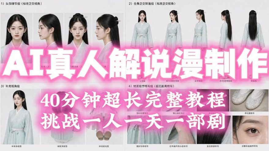 2026年AI真人解说漫剧自动批量化制作教程，40分钟超长完整，自动批量化制作，挑战一人一天一部剧！-21资源库