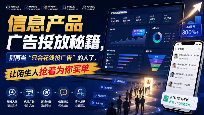 信息产品广告投放秘籍，别再当“只会花钱投广告”的人了，让陌生人抢着为你买单【原创双语字幕】-21资源库