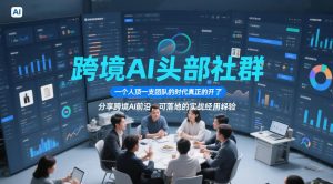 跨境AI头部社群，一个人顶一支团队的时代真正的开始了，分享跨境AI前沿，可落地的实战经验（更新6月29日）-21资源库