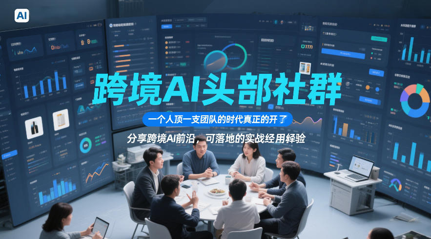 跨境AI头部社群，一个人顶一支团队的时代真正的开始了，分享跨境AI前沿，可落地的实战经验（更新6月29日）-21资源库
