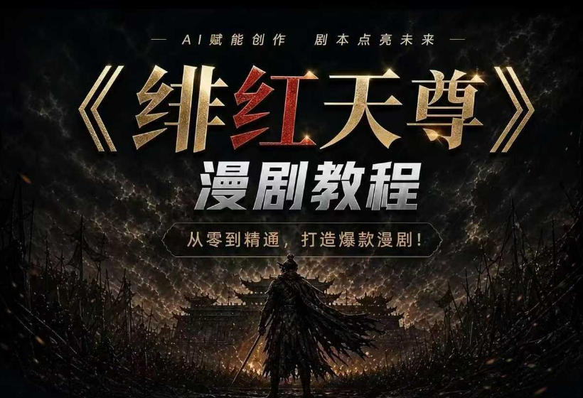 绯红天尊AI漫剧系统教程｜从零入门到精通，工具运用+剧本创作+爆款逻辑+提示词素材+镜头剪辑，全套爆款漫剧落地实战课-21资源库