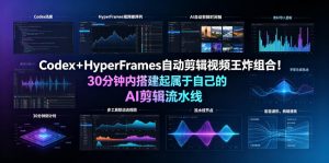Codex＋HyperFrames自动剪辑视频王炸组合！30分钟内搭建起属于自己的AI剪辑流水线（完整版实操教程手册）-21资源库