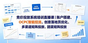 竞价投放系统培训直播课｜账户搭建、OCPC智能控流、创意落地页优化、多渠道矩阵投放、团队管理与副业变现全阶实战-21资源库
