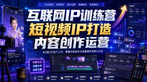互联网IP训练营，短视频IP打造，内容创作运营-21资源库