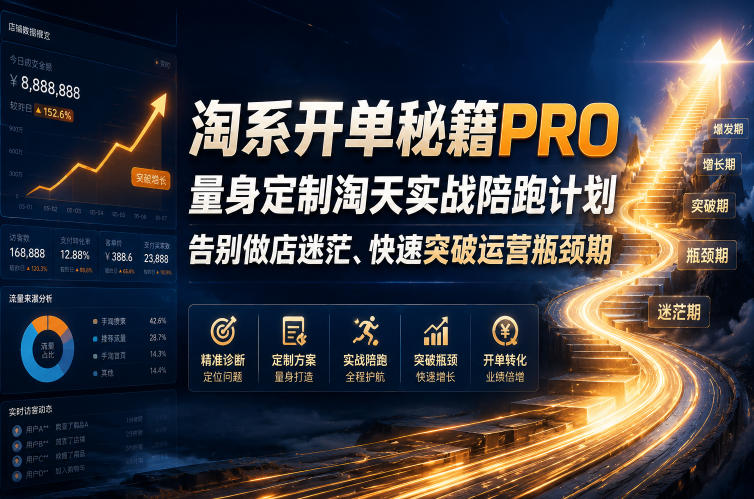 淘系开单秘籍PRO，量身定制淘天实战陪跑计划，告别做店迷茫、快速突破运营瓶颈期（更新260823）-21资源库