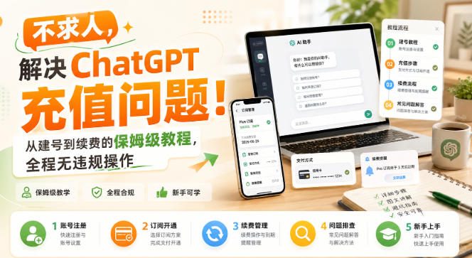 不求人，解决ChatGPT充值问题！从建号到续费的保姆级教程，全程无违规操作-21资源库