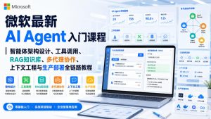 微软最新AI Agent入门课程｜智能体架构设计、工具调用、RAG知识库、多代理协作、上下文工程与生产部署全链路教程【英文】-21资源库
