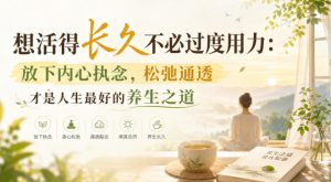 付费文章：想活得长久不必过度用力：放下内心执念，松弛通透才是人生最好的养生之道-21资源库