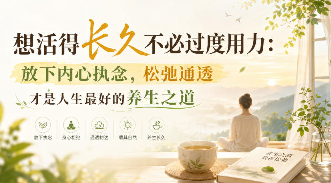 付费文章：想活得长久不必过度用力：放下内心执念，松弛通透才是人生最好的养生之道-21资源库