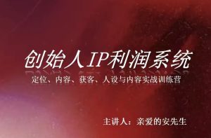 创始人IP利润系统8月训练营，定位、内容、获客、人设与内容实战训练营-21资源库