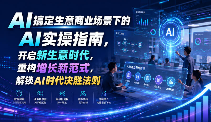 AI搞定生意商业场景下的AI实操指南,开启新生意时代,重构增长新范式,解锁AI时代决胜法则【文档】