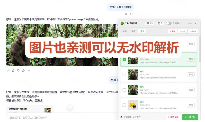 太香了！这款千问视频/图片去水印神器，一键搞定烦人水印，本地完全免费，浏览器拓展插件-21资源库