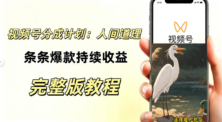 视频号新玩法之AI动漫画风励志视频，不用会画画、不用拍摄，持续化收益，详细拆解-21资源库