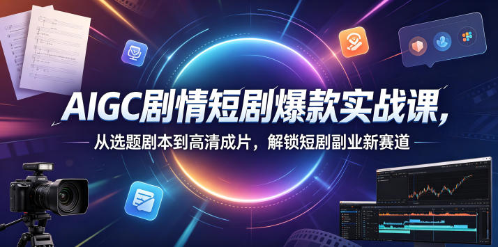 AIGC剧情短剧爆款实战课，从选题剧本到高清成片，解锁短剧副业新赛道（更新0906）-21资源库