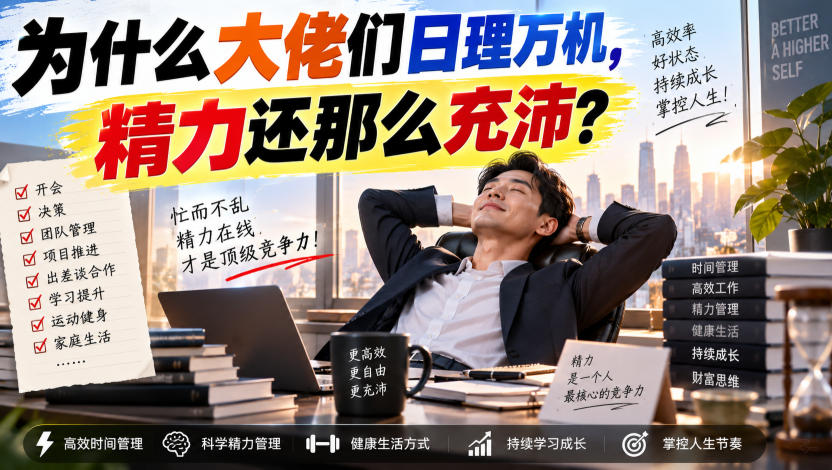 付费文章：为什么大佬们日理万机，精力还那么充沛？-21资源库