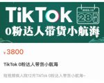 短视频疯人院TikTok 0粉达人带货小航海，TikTok Shop运营带货新模式-21资源库