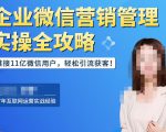 企业微信营销管理实操全攻略,链接11亿微信用户,轻松引流获客!-21资源库