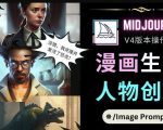 Midjourney V4版本操作教程：2个简单参数，完成漫画生成，人物创建-21资源库