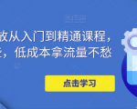 万相台投放从入门到精通课程,学会这些,低成本拿流量不愁-21资源库