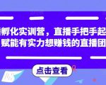 直播孵化实训营,直播手把手起号,赋能有实力想赚钱的直播团队-21资源库