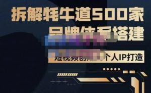 牛牛·500家餐饮品牌搭建&短视频深度解析，拆解牦牛道500家品牌体系搭建-21资源库