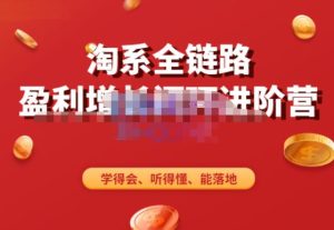 淘系全链路盈利增长闭环进阶营,融合全店动销,学得会、听得懂、能落地!-21资源库