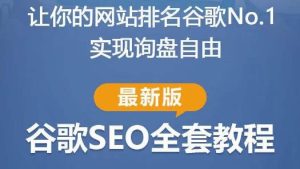 谷歌SEO实战教程:如何让你的网站在谷歌排名第一,内容从入门到高阶,适合个人及团队-21资源库