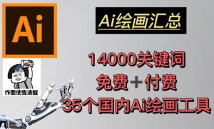 AI绘画汇总14000关键词+35个国内AI绘画工具（兔费+付费）头像壁纸不用愁-21资源库