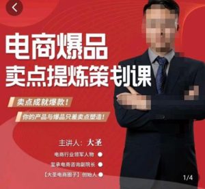 大圣·电商标品爆款卖点策划课，标品卖点成就爆款，可落地卖点提炼课-21资源库