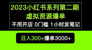2023小红书系列第二期虚拟资源私域变现爆单,不用开店简单暴利0门槛发笔记【揭秘】-21资源库