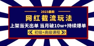 2023网红·同款截流玩法【初级+高级课程】上架当天出单当月破10w+持续爆单-21资源库
