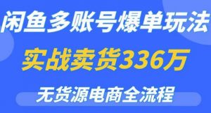 闲鱼多账号爆单玩法，无货源电商全流程，超简单的0门槛变现项目【揭秘】-21资源库