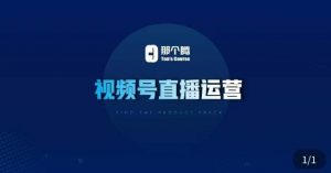 那个腾·视频号直播运营，​视频号直播推流逻辑/流量渠道解析/直播起号攻略/直播实操技巧-21资源库