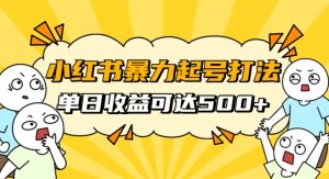 小红书暴力起号秘籍,11月最新玩法,单天变现500+,素人冷启动自媒体创业【揭秘】-21资源库