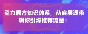 引力魔方知识体系，从底层逻‮带辑‬你引爆‮荐推‬流量！-21资源库