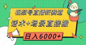 视频号直播新赛道，话术+场景直接搬，日入6000+【揭秘】-21资源库