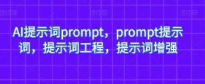 AI提示词prompt，prompt提示词，提示词工程，提示词增强-21资源库