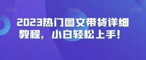 2023热门图文带货详细教程,小白轻松上手!-21资源库