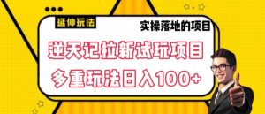 逆天记拉新试玩搬砖项目，日入100+-21资源库
