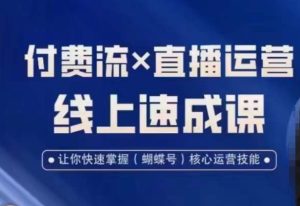 视频号付费流实操课程,付费流✖️直播运营速成课,让你快速掌握视频号核心运营技能-21资源库