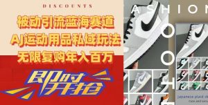 被动引流蓝海赛道，AJ运动用品私域玩法，无限复购年入百万【揭秘】-21资源库
