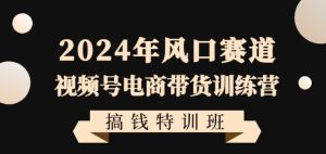 2024年风口赛道视频号电商带货训练营搞钱特训班，带领大家快速入局自媒体电商带货-21资源库