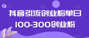抖音引流创业粉单日100-300创业粉【揭秘】-21资源库